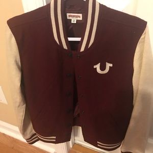 True Religion Designer Burgundy Jacket Womens